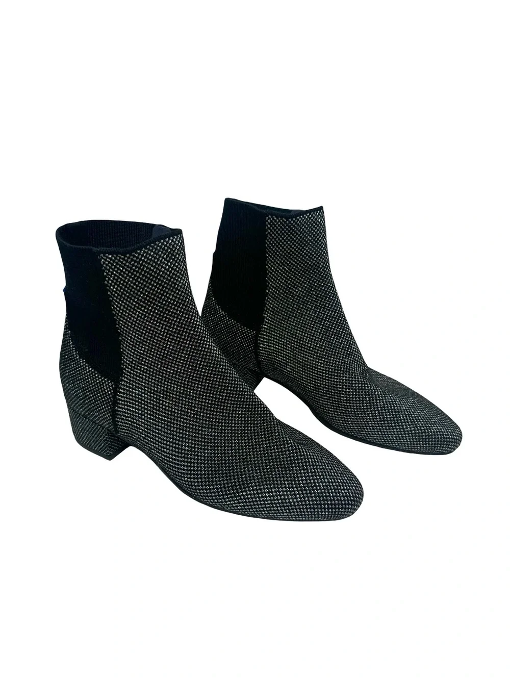 Rothy’s | The Classic Boot in Star Studded Merino Wool 8.5 Black Silver